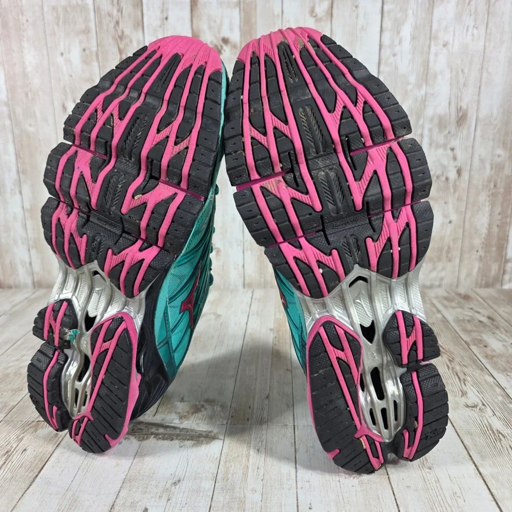 Mizuno Wave Prophecy 7 Running Shoes Turquoise Pink Womens Size‎ 10 - Picture 6 of 8